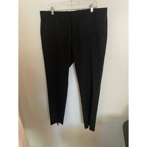 Theory Marlo Solid Black Flat Front Pants Size 36 RETAIL $ 265